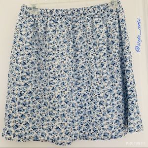 H&M Floral Elastic Waist Skirt